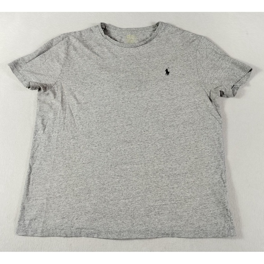 Polo Ralph Lauren Shirt Mens Large Gray Classic Fit Pony Logo Tee Tagless Preppy